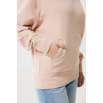 Felpa oversize in eco cotone regular fit 340 g/m² Iqoniq color rosa pastello