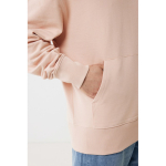 Felpa oversize in eco cotone regular fit 340 g/m² Iqoniq color rosa pastello