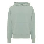 Felpa oversize in eco cotone regular fit 340 g/m² Iqoniq color verde oliva