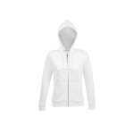 Hoodie da donna con cerniera intera in cotone e poliestere SOL'S Spike color bianco nona vista