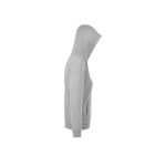 Hoodie da donna con cerniera intera in cotone e poliestere SOL'S Spike color grigio chiaro vista laterale