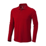 Polo a maniche lunghe da uomo in cotone piqué da 200 g/m² Elevate Life color rosso