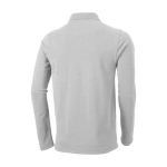 Polo a maniche lunghe da uomo in cotone piqué da 200 g/m² Elevate Life color grigio chiaro vista posteriore