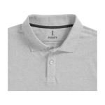 Polo a maniche lunghe da uomo in cotone piqué da 200 g/m² Elevate Life color grigio chiaro