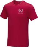 T-shirt da uomo in 100% cotone biologico  da 160 g/m² Elevate NXT color rosso vista con stampa serigrafica