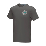 T-shirt da uomo in 100% cotone biologico  da 160 g/m² Elevate NXT color grigio scuro vista con stampa serigrafica