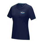T-shirt da donna in 100% cotone biologico GOTS da 160 g/m² Elevate NXT color blu mare vista con stampa serigrafica