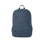 Zaino in RPET con scomparto imbottito per tablet da 10,1” e pc da 15,6” color blu prima vista