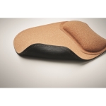 Tappetino per mouse ergonomico in sughero con base antiscivolo color beige sesta vista fotografica