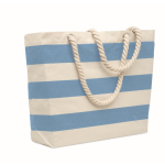 Borsa da spiaggia a righe in cotone da 220 g/m² e manici in corda