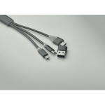 Portachiavi 2 in 1 con cavetto di ricarica e 3 connessioni diverse