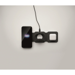 Base di ricarica wireless pieghevole in ABS con 3 punti di ricarica 15W color nero settima vista fotografica