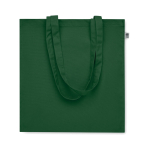 Borsa con manici lunghi e soffietto in cotone organico colorato 220g/m²
