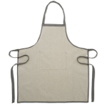 Grembiule da cucina con tasca frontale  in cotone riciclato 220 g/m² color nero