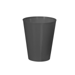 Bicchiere riutilizzabile in plastica colorata traslucida da 500ml color nero prima vista