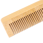 Pettine realizzato in legno di bambù da personalizzare color legno terza vista