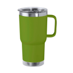 Tazza termica da viaggio a doppia parete in acciaio riciclato 600ml color verde chiaro prima vista