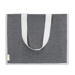 Borsa in cotone riciclato e iuta con manici lunghi 140g/m². quinta vista