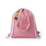 Zainetto con coulisse e manici lunghi in cotone GRS 140 g/m² Fairtrade quarta vista