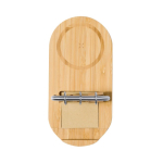Caricatore wireless in bambù con calendario e supporto per cellulare 15W color legno prima vista