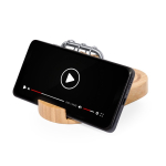 Caricatore wireless in bambù con calendario e supporto per cellulare 15W