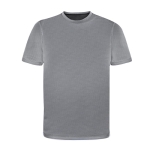 Maglietta tecnica in 100% poliestere microforato da 135 g/m² color grigio prima vista