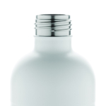 Bottiglia in acciaio inox riciclato con tappo antifuga da 800 ml color bianco terza vista
