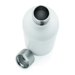 Bottiglia in acciaio inox riciclato con tappo antifuga da 800 ml color bianco quarta vista