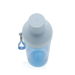 Borraccia satinata in rPET con laccetto nel tappo da 600 ml color blu sesta vista