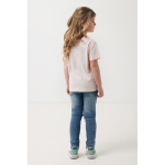 Maglietta per bambini in cotone riciclato da 160 g/m² Iqoniq color rosa chiaro quarta vista con modello