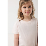 Maglietta per bambini in cotone riciclato da 160 g/m² Iqoniq color rosa chiaro quinta vista con modello