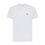 Maglietta tecnica in poliestere riciclato da 150 g/m² Iqoniq color grigio chiaro vista con logo