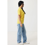 Maglietta unisex in cotone organico e riciclato da 160 g/m² Iqoniq color giallo quarta vista con modello