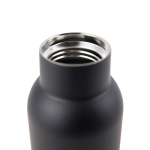 Borraccia in acciaio inox riciclato con manico e tappo in legno 800ml color nero seconda vista