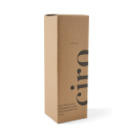 Borraccia in acciaio inox riciclato con manico e tappo in legno 800ml color nero vista con scatola