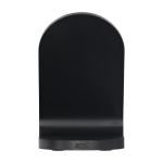 Base di ricarica wireless in plastica riciclata a doppia bobina da 15W color nero seconda vista posteriore
