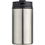 Bicchiere termico in acciaio inox riciclato con tappo a vite 250ml color argento opaco seconda vista frontale