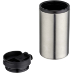 Bicchiere termico in acciaio inox riciclato con tappo a vite 250ml color argento opaco seconda vista