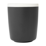 Tazza in ceramica con finitura esterna opaca e interno bianco da 310ml color nero seconda vista frontale