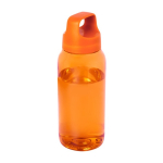 Borraccia in plastica riciclata per l'ufficio con manico da 500 ml color arancione