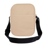 Borsa a tracolla in poliestere riciclato impermeabile con varie tasche seconda vista posteriore