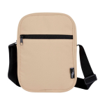 Borsa a tracolla in poliestere riciclato impermeabile con varie tasche seconda vista frontale