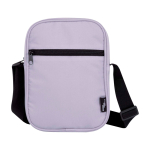 Borsa a tracolla in poliestere riciclato impermeabile con varie tasche seconda vista frontale