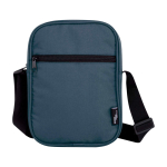 Borsa a tracolla in poliestere riciclato impermeabile con varie tasche seconda vista frontale
