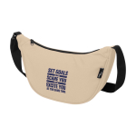 Marsupio in poliestere riciclato impermeabile con capacità da 1,5l vista con stampa serigrafica