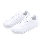 Scarpe bianche in poliestere con lacci coordinati numero 46 terza vista