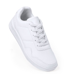 Scarpe bianche in poliestere con lacci coordinati numero 46 quarta vista
