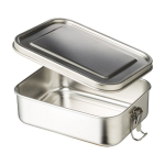 Lunch box con logo e separatore interno in acciaio 1,2L Inox Space color argento quinta vista