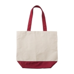 Borsa con fondo e manici colorati abbinati in cotone da 280 g/m² color rosso prima vista