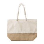Borse promozionali di juta con manici resistenti Jute Summer color cachi prima vista